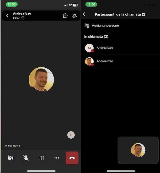 Fare chiamate a tre su Teams