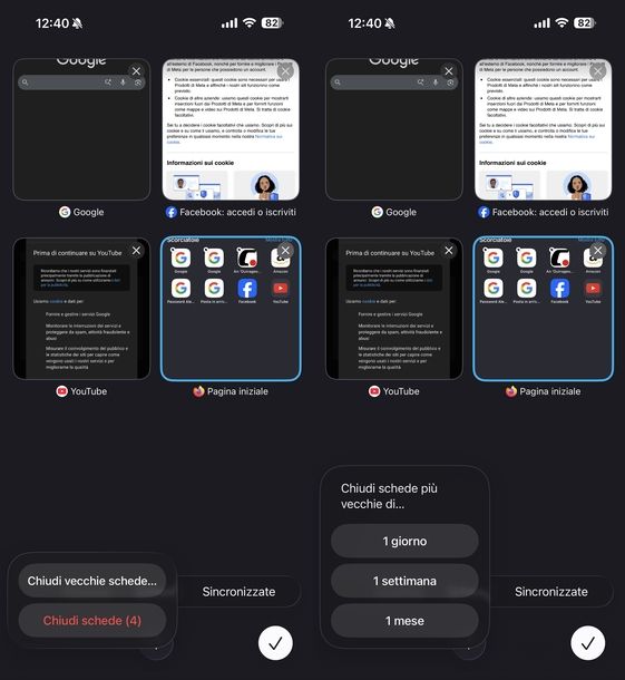 Chiudere pagine Internet Firefox iPhone