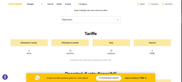 fastweb estero
