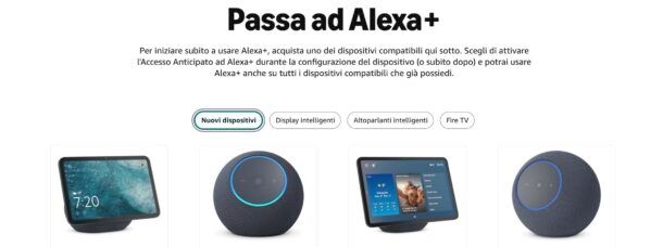 Dispositivi compatibili con Alexa+