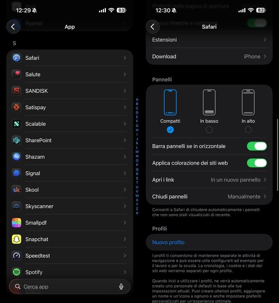 Chiudere pagine Internet Safari iPhone