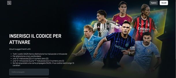 prepagata dazn
