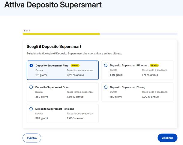 Depositi Supersmart disponibili