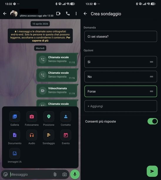 Fare sondaggi su WhatsApp Android