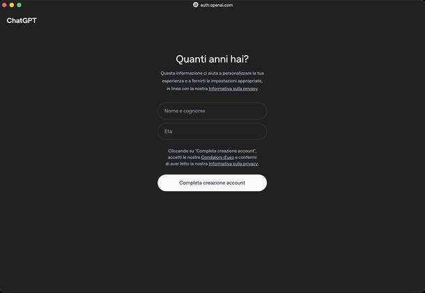 Accedere a ChatGPT gratis macOS