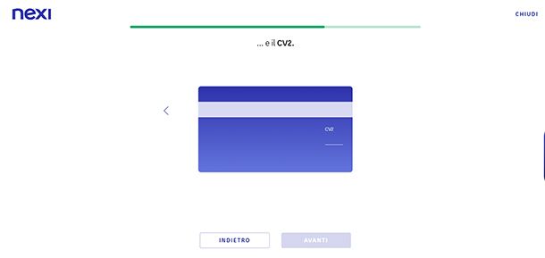 Registrazione carta su Nexi.it