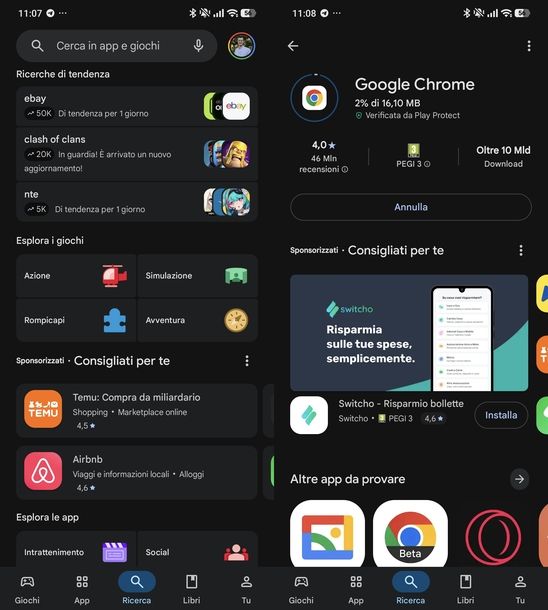 App giusta installata Android
