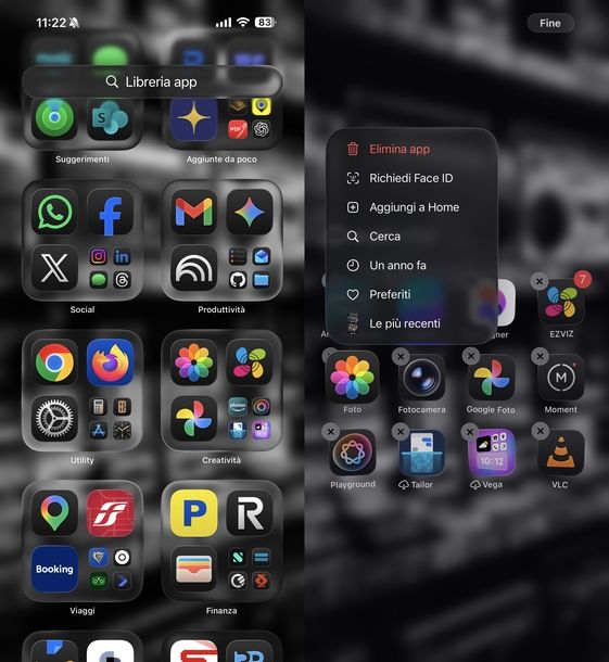 Aggiungere icona app Foto schermata Home iOS