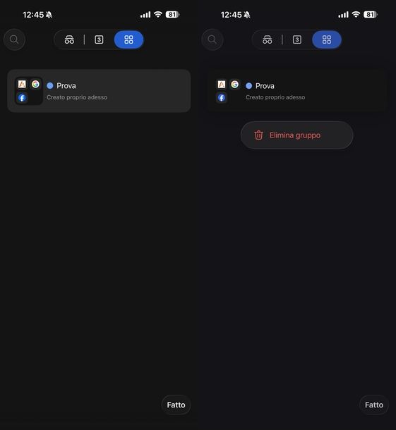 Chiudere pagine Internet Edge iPhone