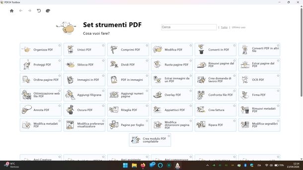Diminuire dimensioni PDF PD24 Creator Windows