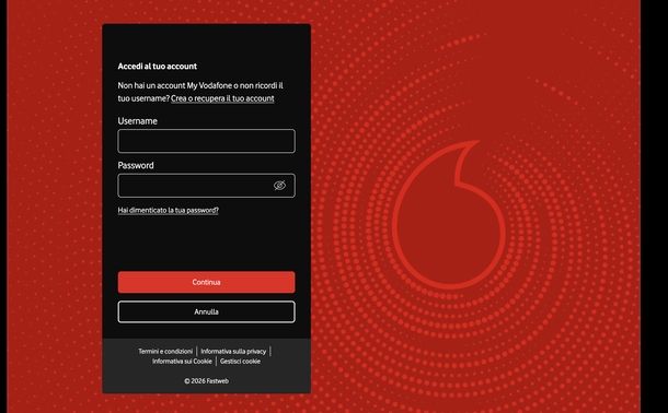 Portale privati Vodafone