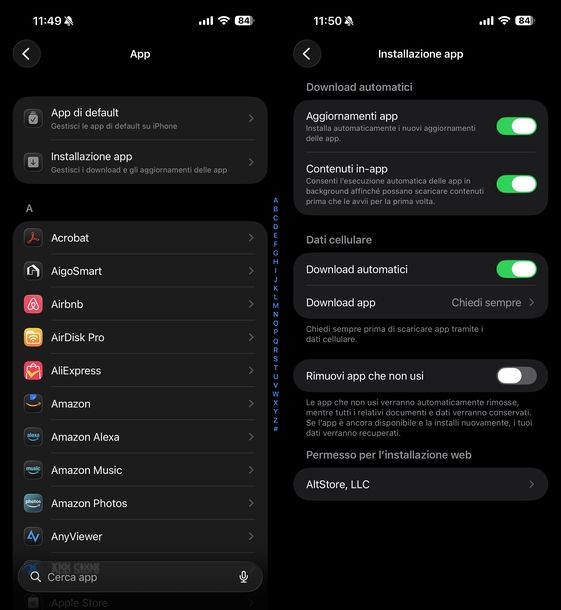 Attivare aggiornamenti automatici iOS
