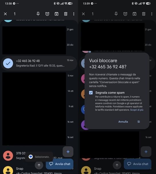 Bloccare SMS pubblicitari Android