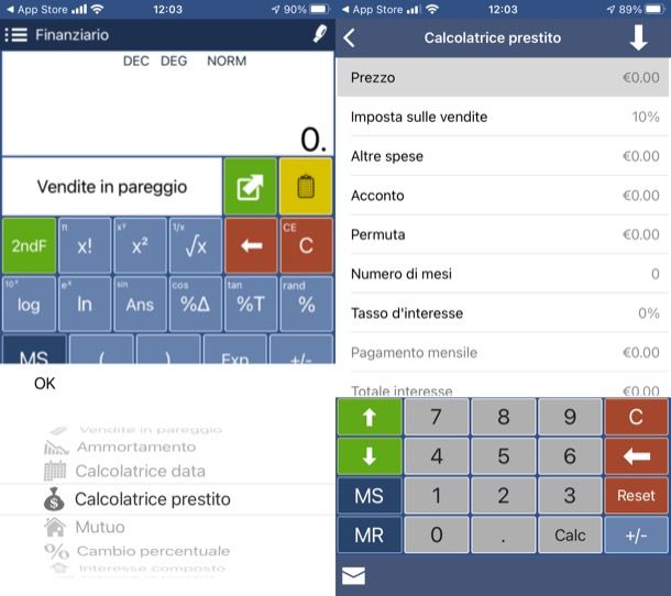 calcolatrice finanziaria