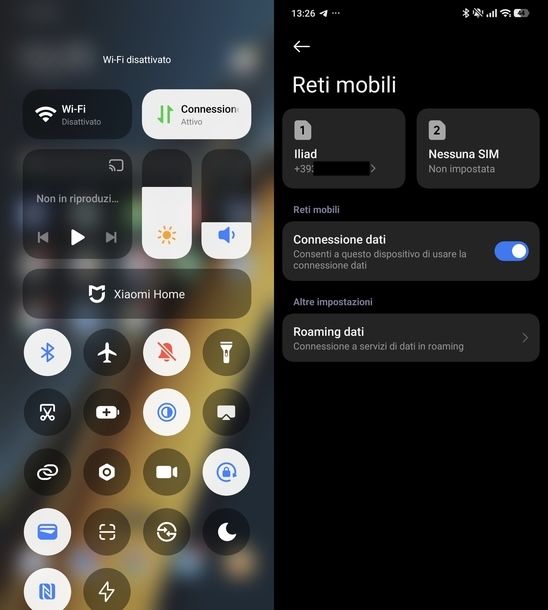 Attivare rete dati Xiaomi