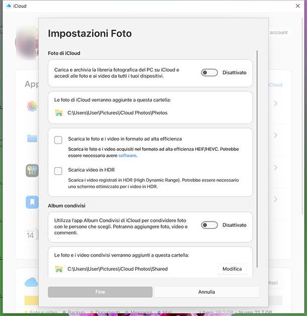 Come funziona iCloud su Windows 2
