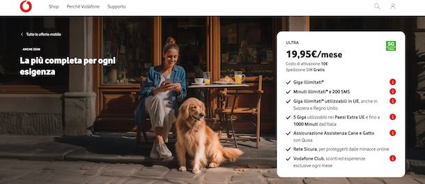 Offerte Giga illimitati Vodafone