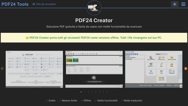 Diminuire dimensioni PDF PD24 Creator Windows