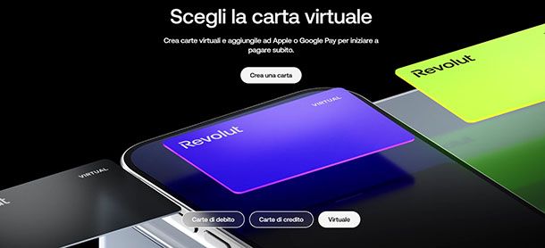 Carta virtuale Revolut