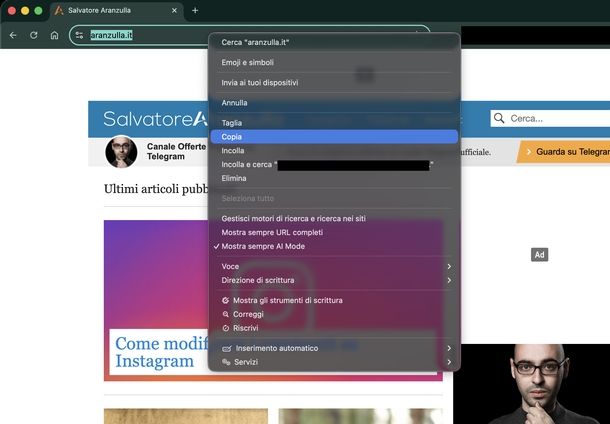 Come trovare URL di sito PC