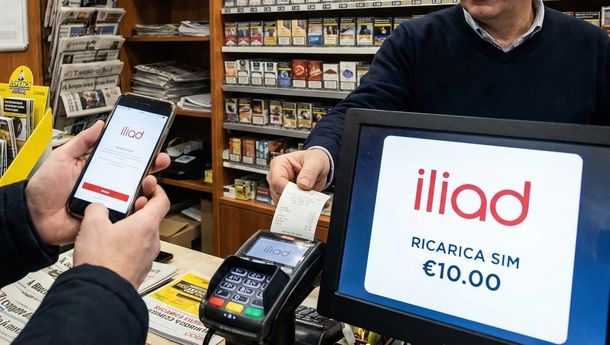 Ricaricare SIM iliad tabacchino