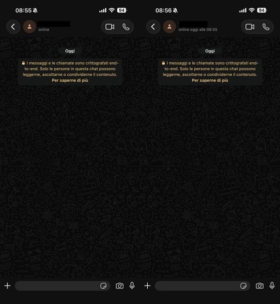 Vedere ultimo accesso WhatsApp iOS