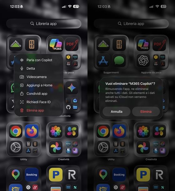 Disinstallare Office iOS