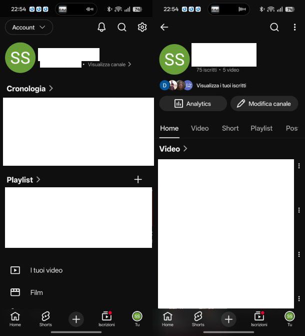 App YouTube per Android