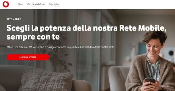 Sito Vodafone Italia
