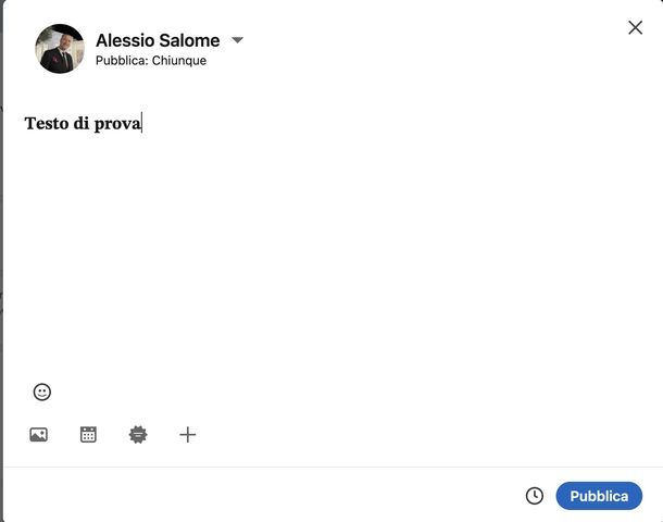 Scrivere in grassetto LinkedIn