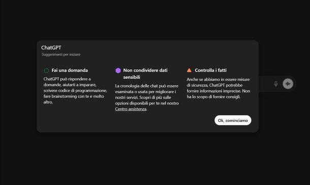 Accedere a ChatGPT gratis Windows