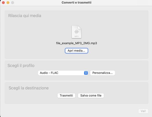 Cambiare estensione file audio