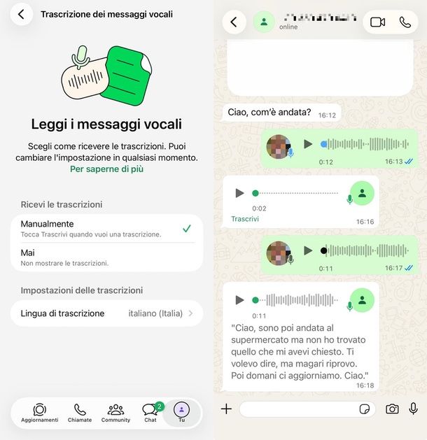 come trascrivere audio WhatsApp iPhone