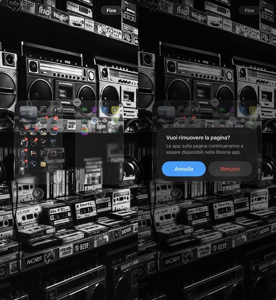 Chiudere pagine schermata Home iPhone