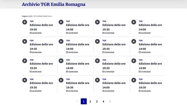 Rivedere Tg3 regionale sito RaiNews
