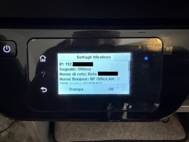 Trovare indirizzo IP stampante HP