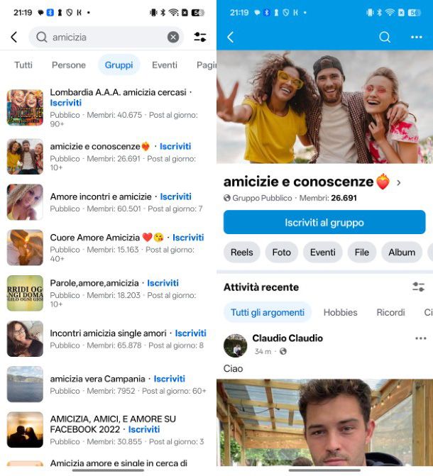 App per amicizia