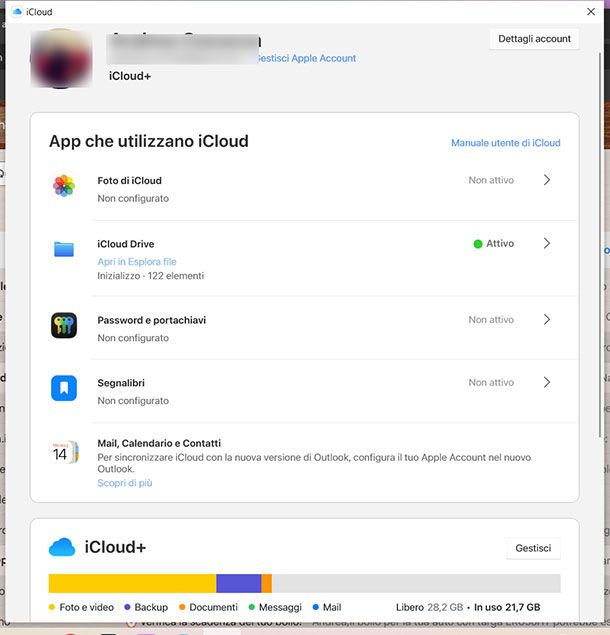 Come funziona iCloud su Windows