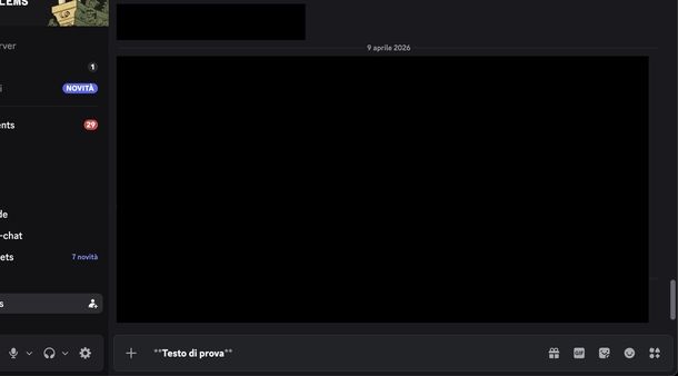 Scrivere in grassetto Discord