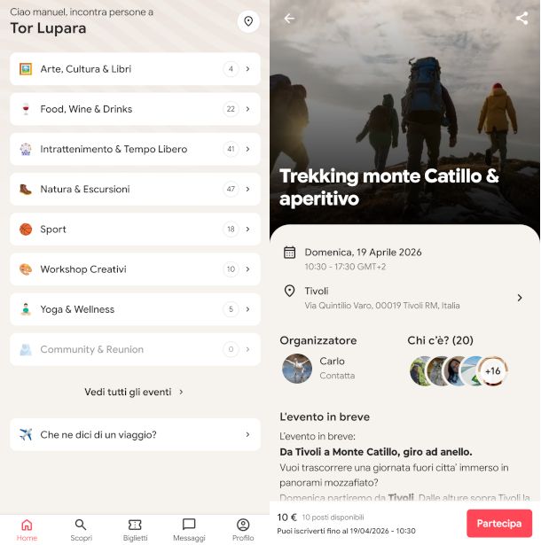 schermate app WeMeet