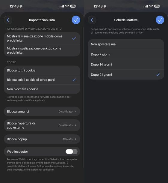 Chiudere pagine Internet Edge iPhone