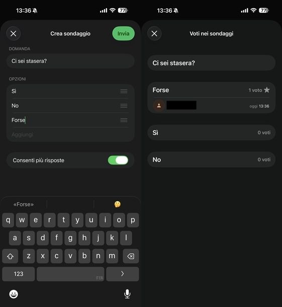 Fare sondaggi su WhatsApp iPhone