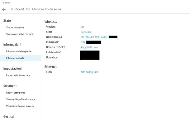 Trovare indirizzo IP stampante Windows