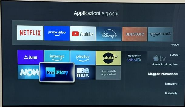 Aggiornare RaiPlay Amazon Fire TV Stick