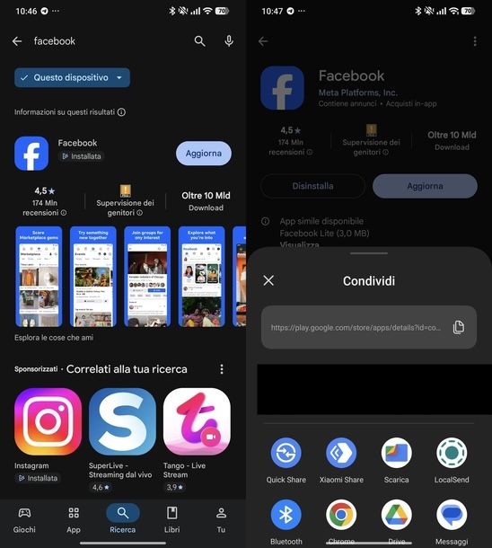 Come trovare URL di app Google Play Store Android
