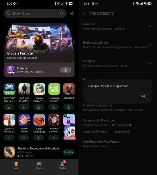 Aggiornare Google Play Store App Mall Xiaomi