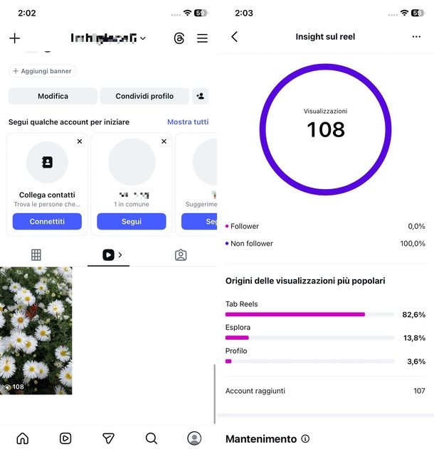 come vedere visualizzazioni video reel Instagram
