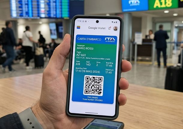 Carta imbarco Google Wallet