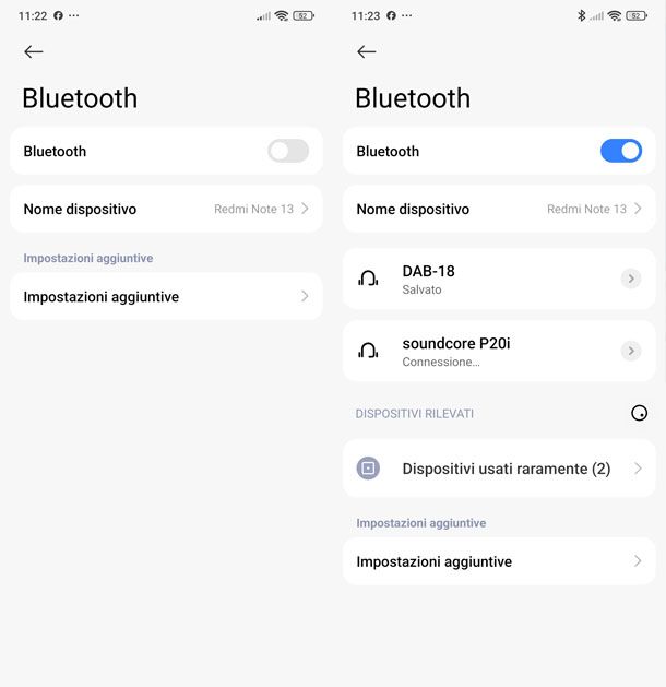 Connessione cuffie Bluetooth su Android