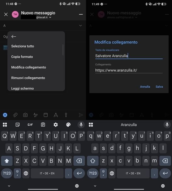 Rinominare link Microsoft Outlook Android